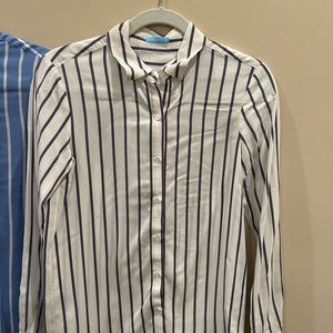 J. McLaughlin white striped button down